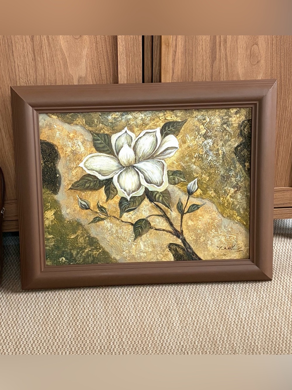 Vintage Original Flower Painting